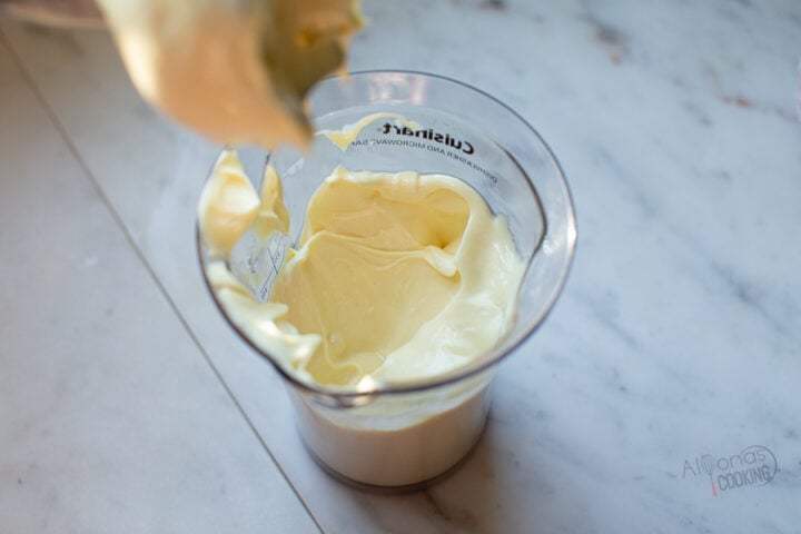 thickened homemade mayonnaise
