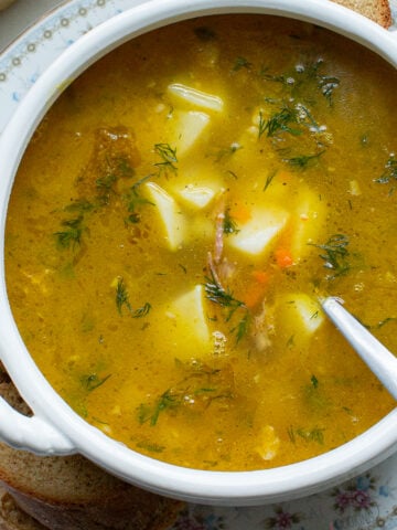 Ukrainian split pea soup
