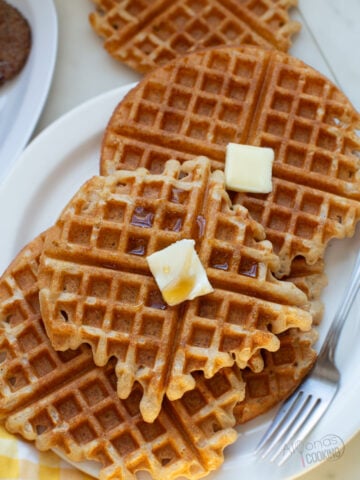 whole wheat waffles with freshly milled flour