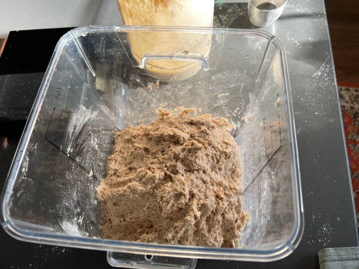 mixing and resting the whole wheat dough