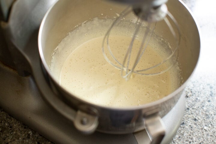 beaten eggs for sponge cake