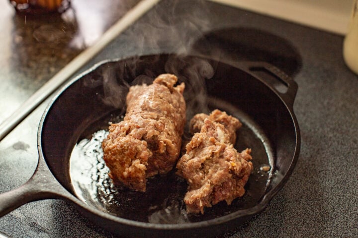 cooking breakfast sausage