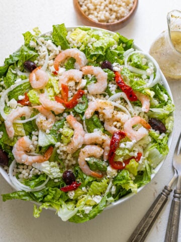Panera Breads Mediterranean Shrimp Couscous Salad (old menu item).