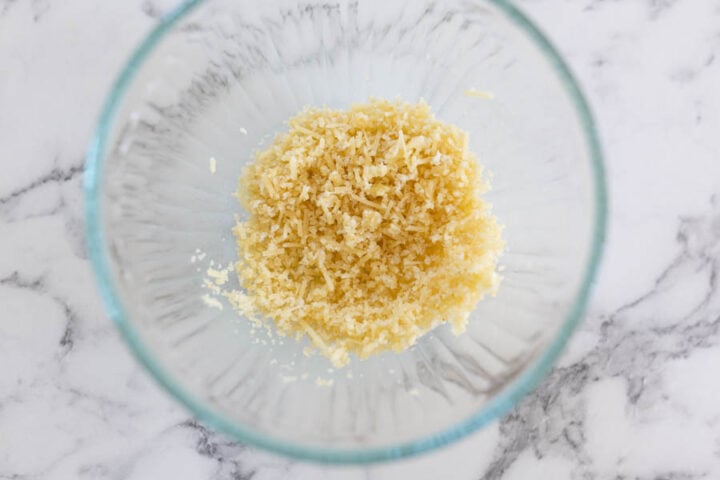 Prepared Parmesan cheese crust for Longhorns stuffed mushrooms