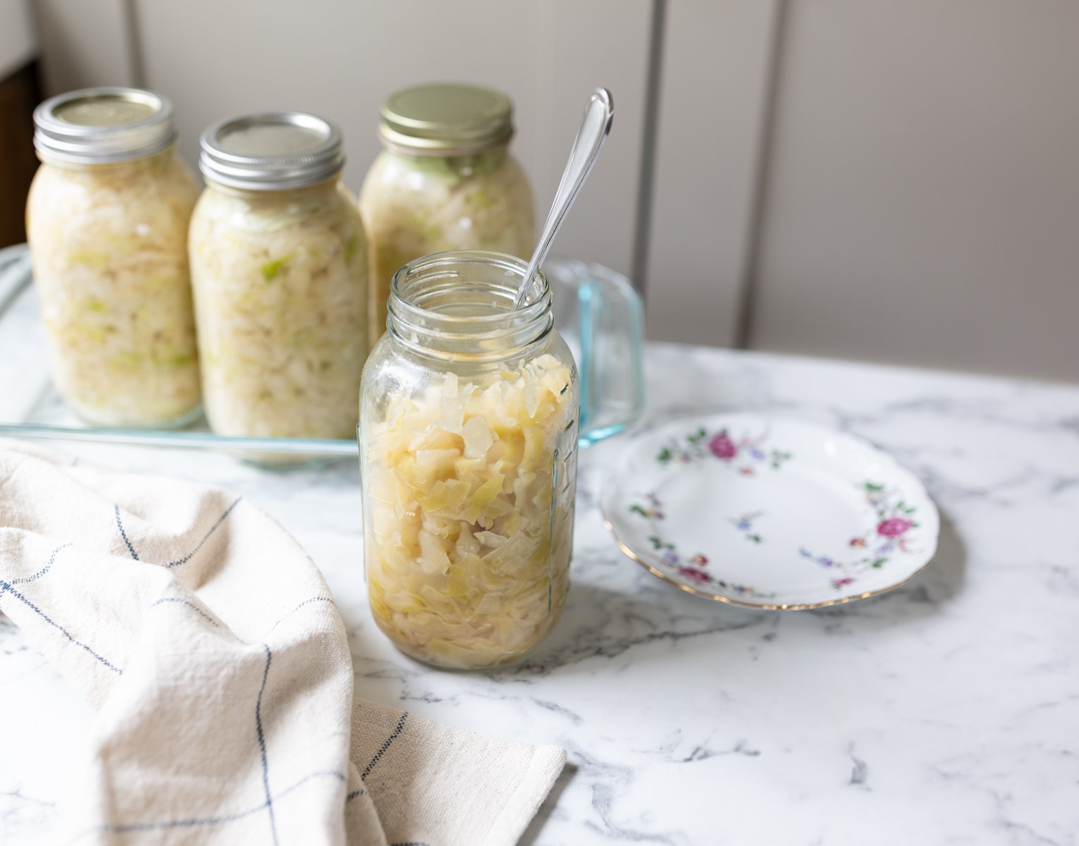 Homemade sauerkraut 