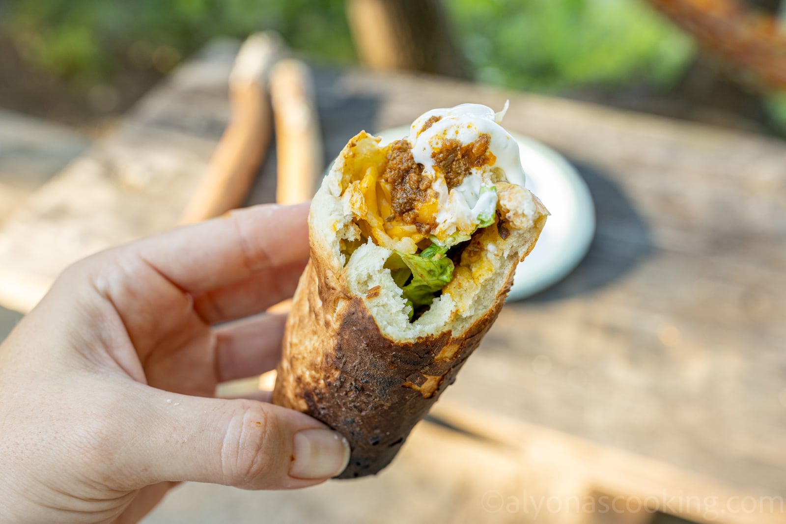 image of homemade Wolf em sticks filled with taco fillings, because you woof em down quickly