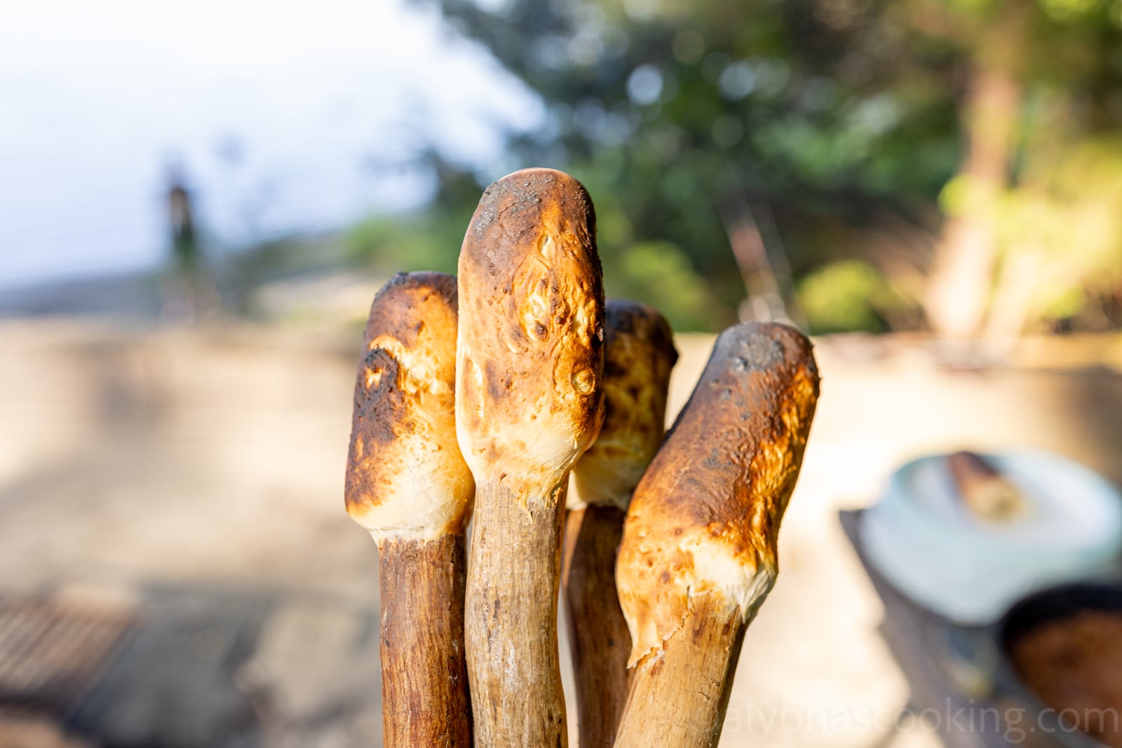 image of hot woof em sticks made from homemade buttermilk biscuits