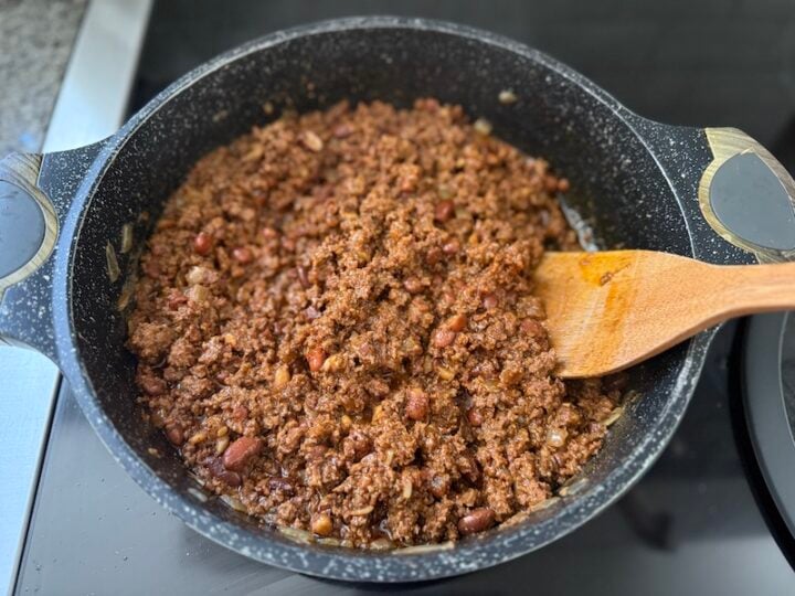 image of taco meat for woof em sticks
