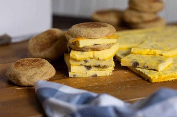 image of sheet pan eggs for sandwiches