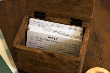 an image of a vintage recipe box for a simple meal planning blog post