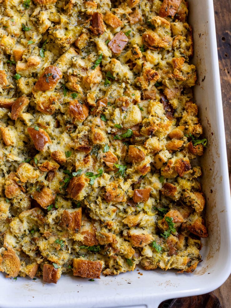 image of homemade Thanksgiving stuffing