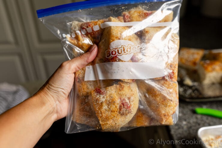 freezing roasted tomato and parmesan focaccia