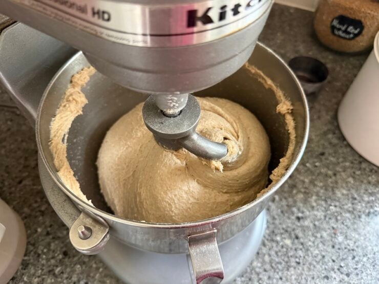 image of the sourdough sandwich bread kneaded